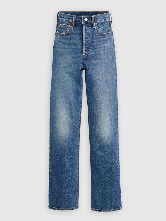 Levi's Denim - Levi's Ribcage Straight Leg Full Length Jeans in Medium Blue Wash Size 30/30